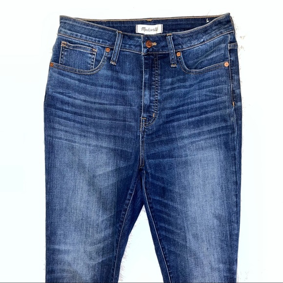 MADEWELL Women’s Curvy High-Rise Skinny Blue Denim Jeans 29 Tall - Picture 5 of 15